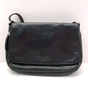 Margot Black Leather Crossbody Bag Flap Top Zip Around Small Handbag